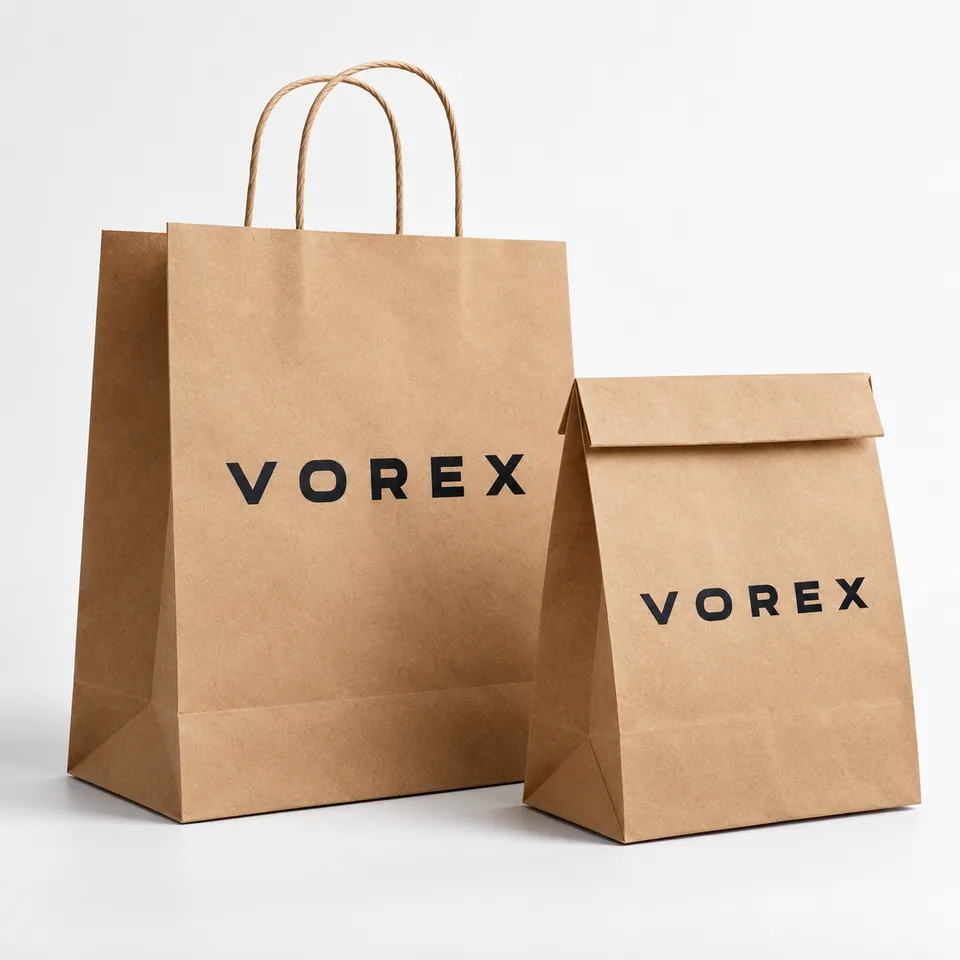 Custom Kraft Paper Bags by Vorex